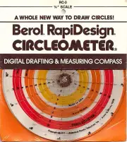 Berol Rapidesign Circleometer - Drafting Measuring Compass - 1/4" Scale RC-3 NOS
