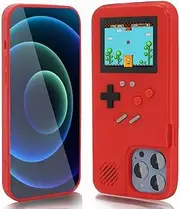 WeLohas Gameboy Case for iPhone 6 Plus/ 6s Plus/ 7 Plus/ 8 Plus,Handheld Retro 168 Classic Games,Color Video Display Game Case for iPhone,Anti-Scratch Shockproof Phone Cover for iPhone Red
