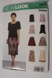 New Look 6400 Misses Sz 8-18 Skirts in Different Styles & Lengths Sewing pattern