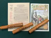 inert Giant dynamite sticks, set of 3 with instructions, replica mine display