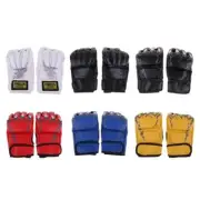 Half Finger Boxing Gloves MMA Sparring Grappling ing Punch Bag Fingerless For