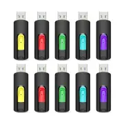 Aiibe 128GB Flash Drive 10 Pack 128GB USB Flash Drive USB Drive Thumb Drives ...