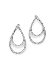 Bloomingdale's Fine Collection Diamond Teardrop Earrings in 14K White Gold, 2.0 tcw