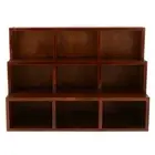 3-tier Wooden Storage Cube Closet Organizer Shelf 9-cube Cabinet Bookcase