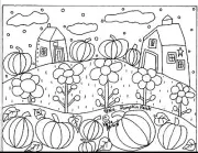 RUG HOOK CRAFT PAPER PATTERN Pumpkin Patch FOLK ART ABSTRACT PRIMITIVE Karla G