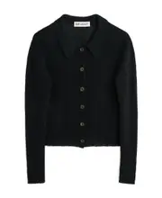 Mazzy ribbed-knit cardigan 34,36,38,40 Black