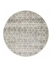 [Rug Culture] Evoke Remy Transitional Round Rug in Silver