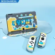 GeekShare Protective Case for Nintendo Switch OLED Slim Clear Case Hard Shell PC