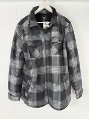 Voyager Jacket Mens 3XL Shacket Fleece Lined Button Up Shirt Jacket Gray A4