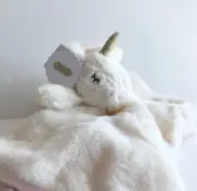 Unicorn Plush Woobie White and Pink by Mudpie
