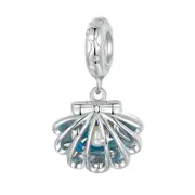 925 Sterling Silver Shell Pendant For Charm Bracelet
