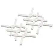 6 Pcs Foldable Silicone Trivet, Trivet Mats for Hot Pots, White