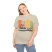 Retro Cat Disc Jockey DJ Funny Tee Shirt
