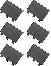 LT Easiyl 6pcs Battery Door Cover Pack Back Shell Lid Compatible With Xbox One Wireless Controller Replacement Cover Shell Plastic Black