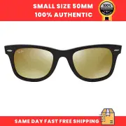 Ray-Ban Sunglasses RB2140 117393 Black Square Light Brown Mirrored Gold 50mm