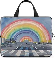 Laptop Case Sleeve Shockproof Computer Carrying Bag Decorate Rainbow Laptop Bag Tote Lightweight Notebook Case Cover Traveling Briefcase Handle Bags for Travel Business 13inch, Decorate Rainbow