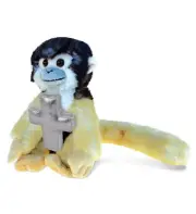 DolliBu Squirrel Monkey Stuffed Animal with Silver Cross Plush – 12.5 Inches