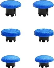 Thumbsticks for PS5 Edge Controller, Thumbsticks Paddles Replacement for PS5 Dualsense Controller, 6 in 1 Accessories Parts for PS5 Dualsense Edge Controller Analog Joystick Repair Kit (Blue)
