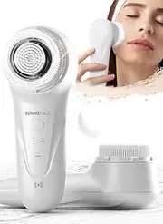 BONNIEFACE Sonic Facial Cleansing Brush for Deep and Through Facial Cleansing, Waterproof Face Scrubber and Ultimate Blackhead Remover for Daily Skin Care, Rechargeable and Gentle Face Exfoliator