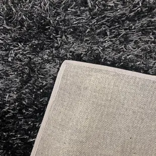 【山德力】極簡灰黑地毯 200x290cm 經典厚織長毛地毯 特殊處理粗紗線(地毯 長毛 經典 中國結 漸層)