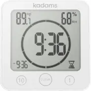 Digital Bathroom Shower Kitchen Clock Timer with Alarm, Waterproof Water Splashe