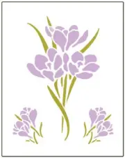 Faux Like a Pro Crocus Flower Stencil, 5.5 by 7-Inch, Single Overlay