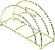 Abaodam Gold Decor Napkin Holder Retro Decor Metal Holder Napkin Storage Stand Exquisite Napkin Stand Decorative Napkin Stand Dinner Table Decor Napkins Holder Plating Alloy Grace Bracket