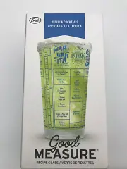 Fred Good Measure Tequila Cocktails Recipe Glass 16oz Margaritas Barware - NEW!!