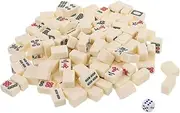 BRIGHTFUFU Mini Mahjong Tiles Portable Travel Set 22mm Small for Seniors Travel Mahjong Game