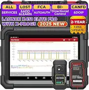 [LAUNCH] Elite Professional Diagnostic Scanner, 2024 Bi-Directional Control All System Scan Tool with CANFD & DOIP, 39+ Reset, Active Test ，FCA SGW Automotive Tool, 2 Yrs Update