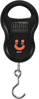 [GOOHOCHY] Portable Hand Scale Fishing Supplies Handheld Digital Luggage Fishing Accessories for Men Digital Hanging Scale Hand Electronic Scale Bass Fishing Luggage Scale Black Iron