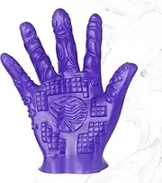 RTNPKLA BDSM Soft Silicone Massage Glove Magic Gloves Silicone Massage Glove Finger Covers for Nipples and Clitoris Sex Toys(Violett)