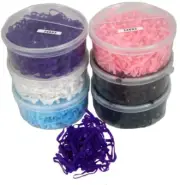 New! Package of 450 pieces SILICONE GEL MANE AND TAIL BRAIDING BANDS 6 COLORS!