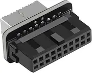 USB Front Panel Adapter - USB Extension for Motherboards, Portable Header Converter for Front Panel | Flexible Vertical Header Adapter, Multifunctional Type C Panel Mounting Adapter