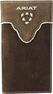 [ARIAT] Men's Distressed Shield Inlay Rodeo Western Wallet