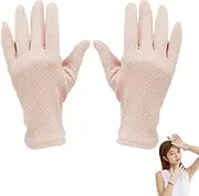 [Generic] UV Blocking Gloves | UV Light Gloves,Non-Slip, Touchscreen, Breathable Dry Fast Full Finger Sun Gloves for Men, Hot Weather Sports Hand Protection