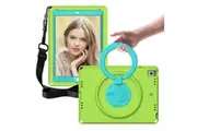 Handle Shockproof EVA Tablet Case for iPad 6th/5th Gen Air 2/Pro 9.7 inch with Screen Protector & Shoulder Strap-Grass