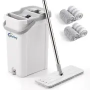 OSHANG Flat Mop - 4 Microfiber Mop Heads Included