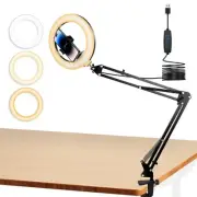 10" Ring Light Overhead Phone Mount, Selfie Ring Light with Stand and Phone H...