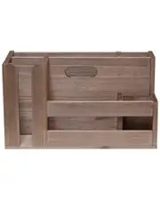 Lalia Home Pantry Picks Farmhouse Wooden Flatware And Utensils Caddy Condiment Organizer