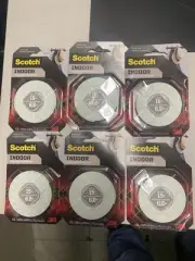 6 Packs! 3M Scotch Foam Mounting Double-Sided Tape, 1/2” Wide x 80” Long