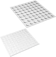 QISANKEE Cabinet Door Bumpers - 164 pcs 3M Silicone Clear Rubber Bumpers Self Adhesive Pads，Clear Adhesive Bumper Pads Noise Dampening for Doors Cabinets Drawers (2 Sizes)