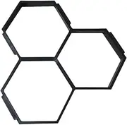 Ｂｅｓｇａ DIY Walk Path Maker Paving Pavement Concrete Molding Decorative Walkway Stone Molding for Courtyard Yard Patio Lawn Garden, Hexagon