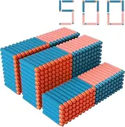 lififun 500-Dart Refill Pack Foam Darts Compatible with Nerf N-Strike Elite & Elite 2.0 for All Blasters That Use Elite Darts Blue & Orange