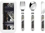 Music Note Pianos 3 Piece Set For Camping Stainless Steel Flatware, Spoon, Fork, Knife, Ideal For Outdoor