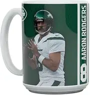 Aaron Rodgers Motion New York Jets NFL 15oz Mug