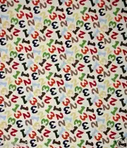 JUNGLE MONKEYS fabric 1 2 3 cotton BABY fabric counting numbers NEW BTY