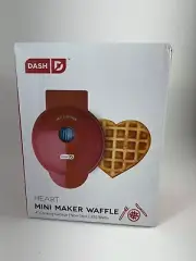 Dash Heart Mini Waffle Maker 4” Non Stick NIB New