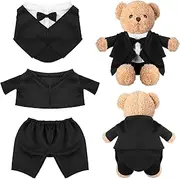 Minatee Set of Tuxedo Outfit, Bear Clothes Suitable for 13 Inch, Build a Bear Clothes, Stuffed Animal Clothes, Bear Accessories for Your Own Stuffed Animals, Bears on Weddings