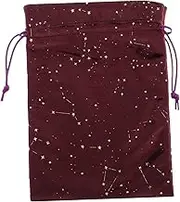 COMPUKAS Elegant Card Bag Flocking Drawstring Pouch Jewelry Pouches Travel Sack for Card Storage